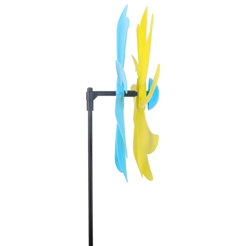 New Arrival Hot Sell Garden Rainbow Plastic Windmill Kids Toy Pinwheels