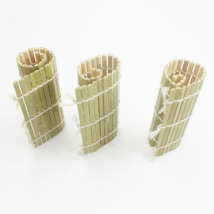 New Product Custom Size Rectangle Natural Eco-friendly Bamboo Sushi Roll Roller Mat