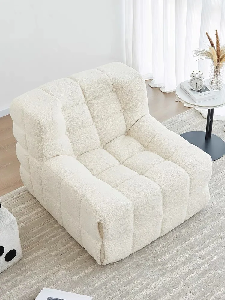 Modular Compression Sofa Vacuum Compression Roll Tofu Block Sofa Corduroy Retro Straight Modern Fabric Sofa