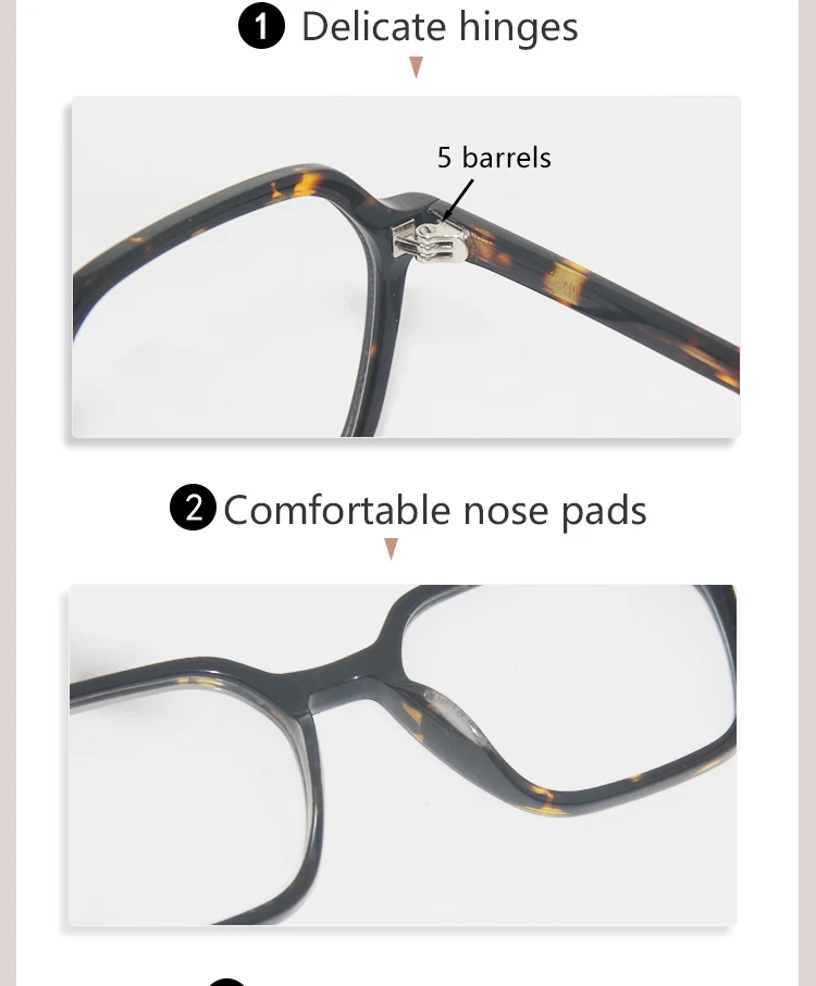 Unisex European Stock Acetate Optical Glasses Frame Small Retro Colored Print Eyewear for Men and Women