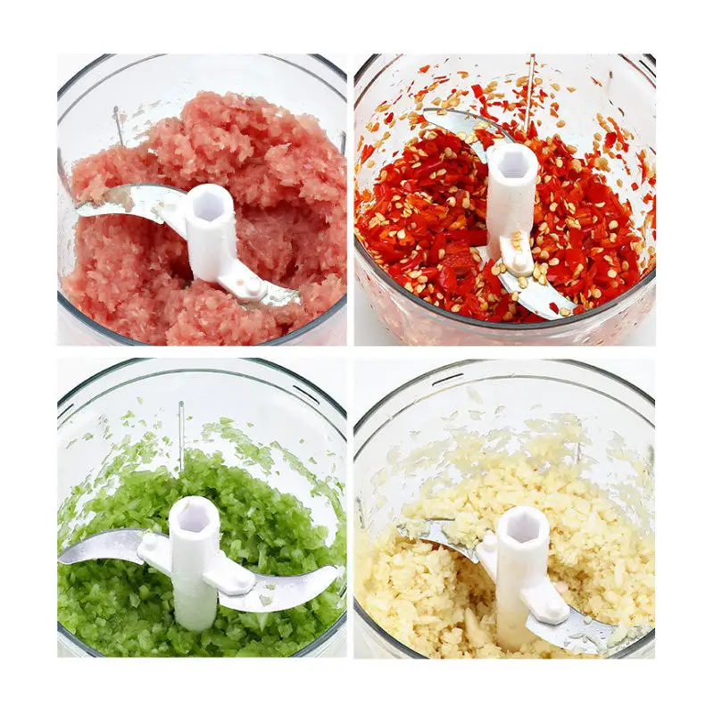 500ml 900ml Manual kitchen Vegetable cutter Spiralizer Stainless Steel Mini Tri-blade Plastic vegetable chopper slicer