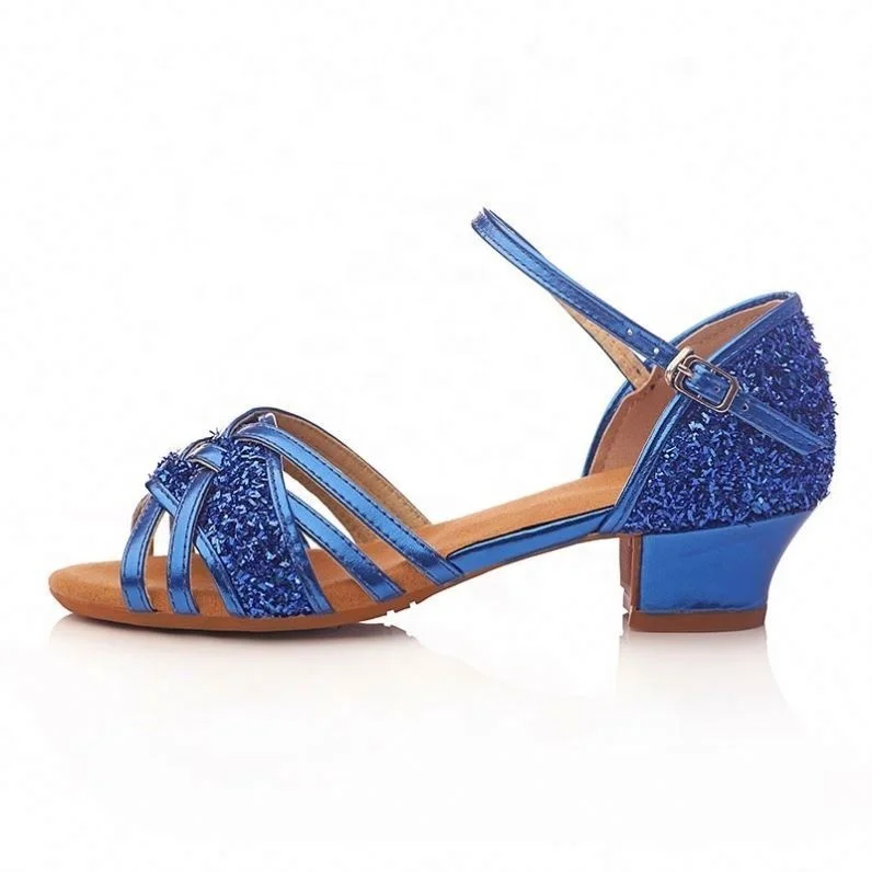 
Wholesale Low Heel Children Latin Dance Shoes Girls Ballroom Tango Training 
