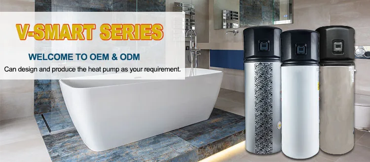 All In One Air Source Heat Pump Water Heater Factory Direct Sales Boiler All In One Wifi Heat Pump For Indoor Domestic