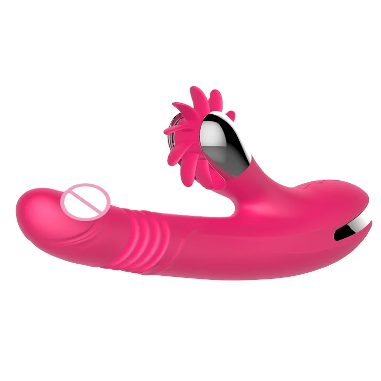 Professional Manufacturer Auto Sex Toys Telescopic Vibrating Dildos for Women