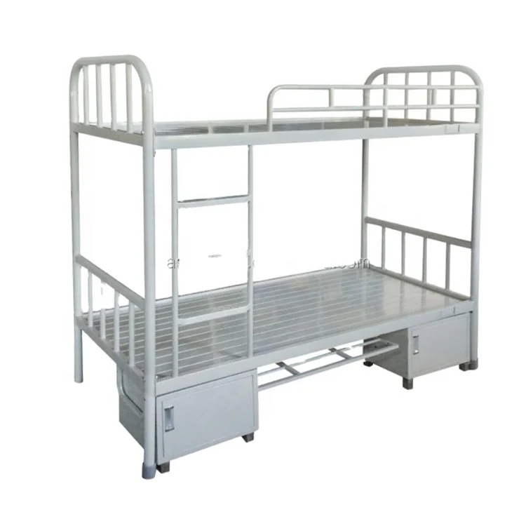 School Dormitory Student Metal Bunk Bed with Storage