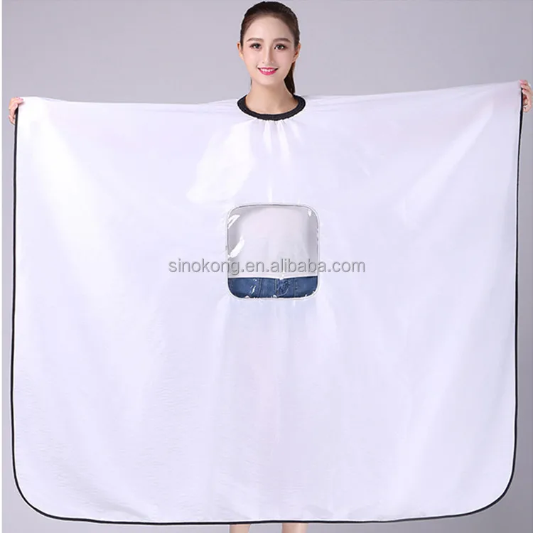Wholesale With Window Hair Styling Cape Waterproof Hairdresser Cape Barber Salon Tools