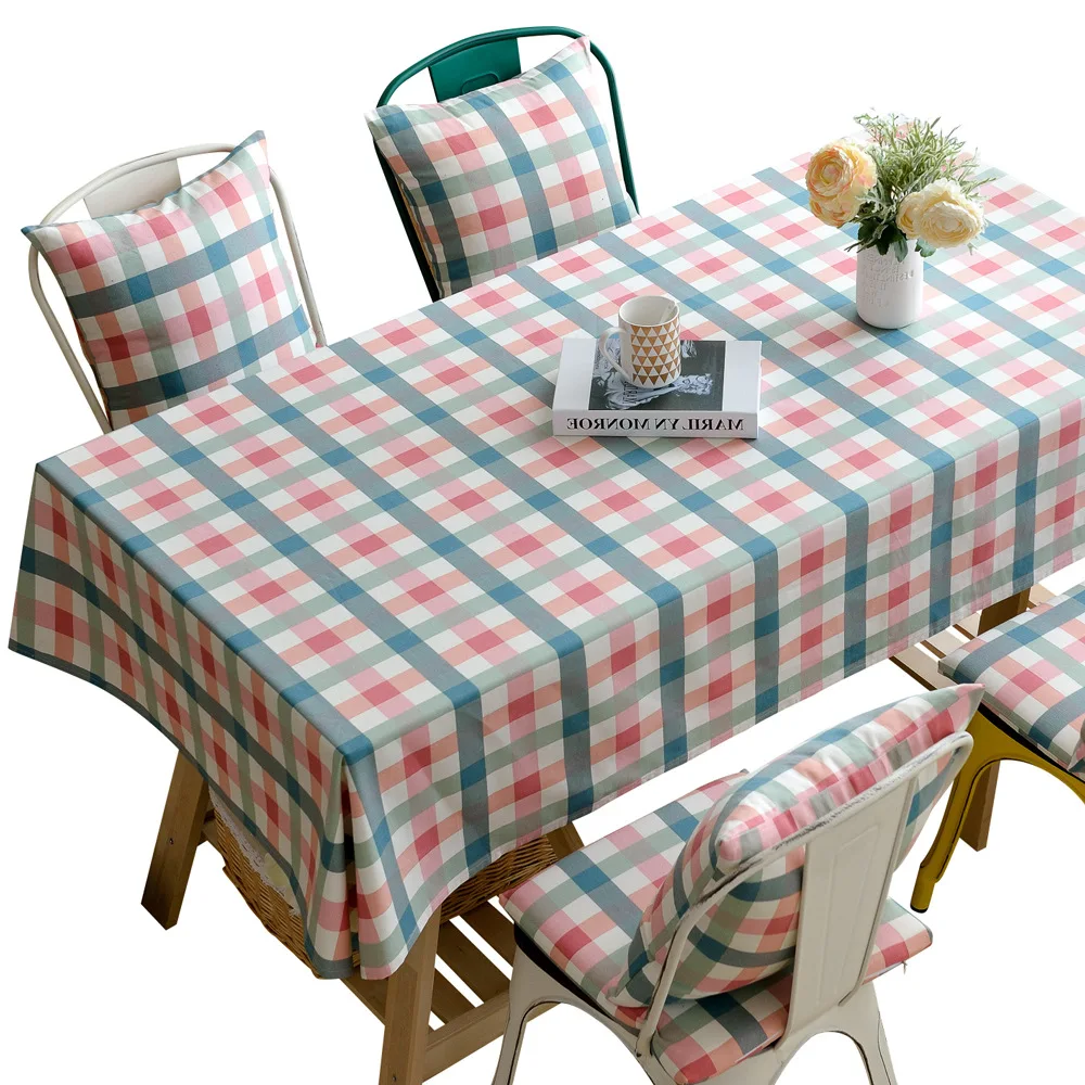 
ins Nordic cotton table cloth simple plaid tea table cloth factory wholesale 