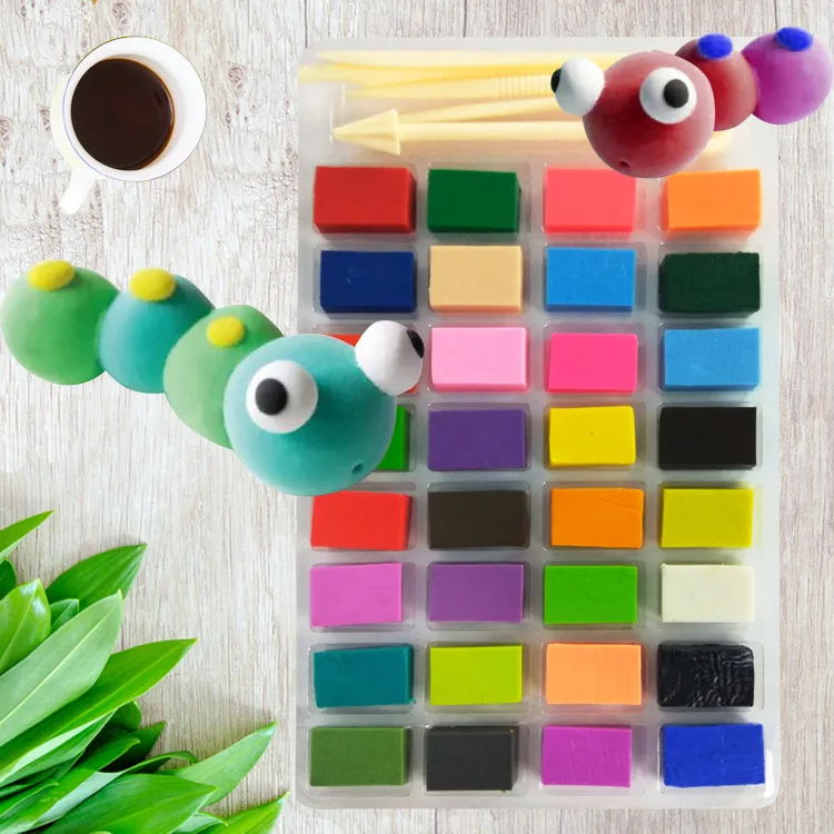 HEBEIER 50 ярких цветов стебель обучающий Diy формовочный набор невысыхающая глина для моделирования