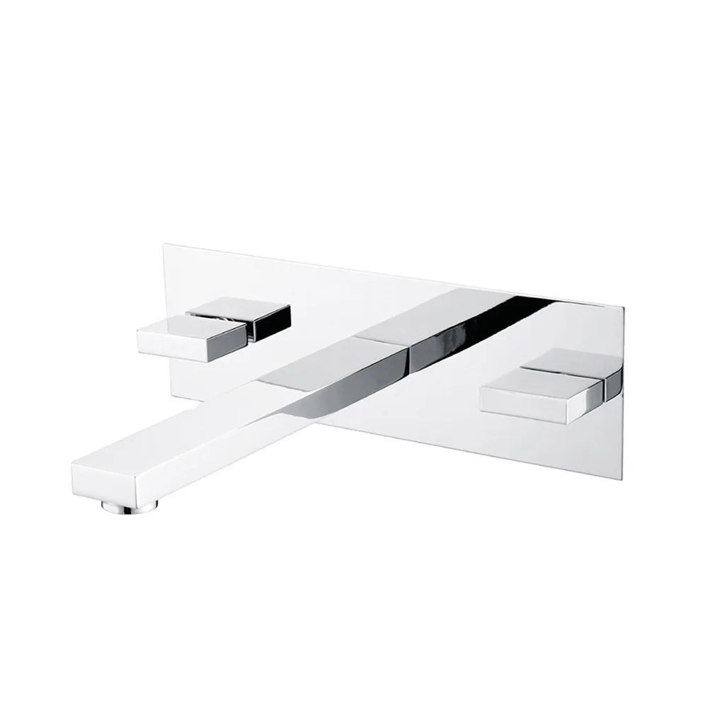Modern Design Modern Brass Bathroom Faucet Set Wall-Mounted Bathroom Faucet Hot Cold Concealed with Ceramic Cartridge