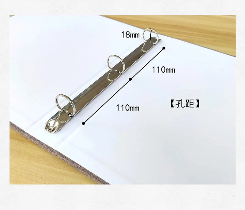 Custom logo Linen cover three-hole binder as test sheet and music folder office folder