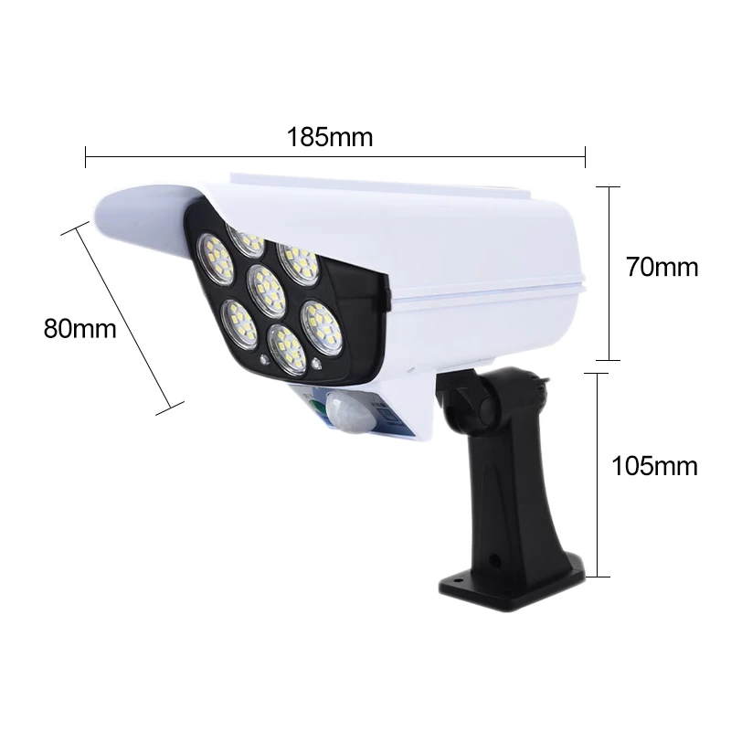 New Solar Wall Light Simulation Monitoring Camera Human Sensor Garden Spotlights