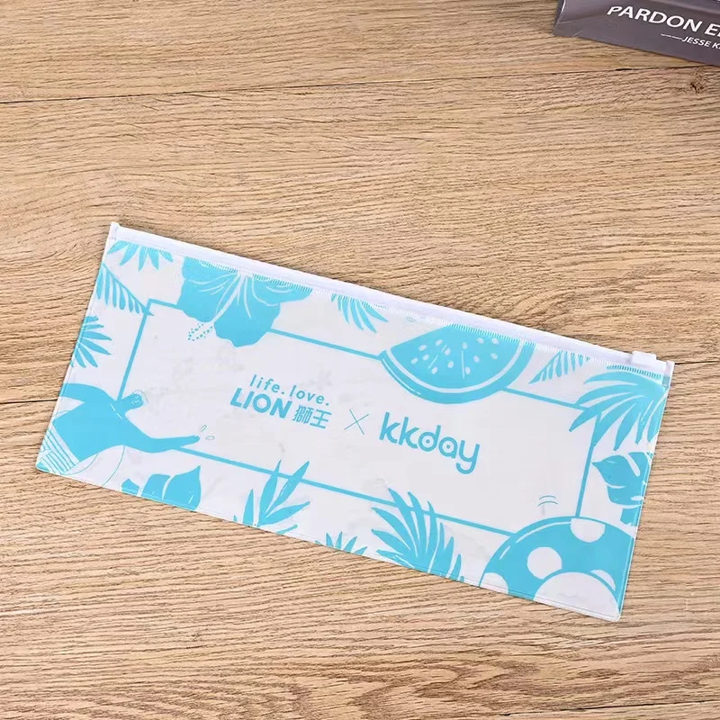 Custom print eco friendly sustainable waterproof clear PE swimwear clothing zip lock bag PVC plastic zipper packaging bag