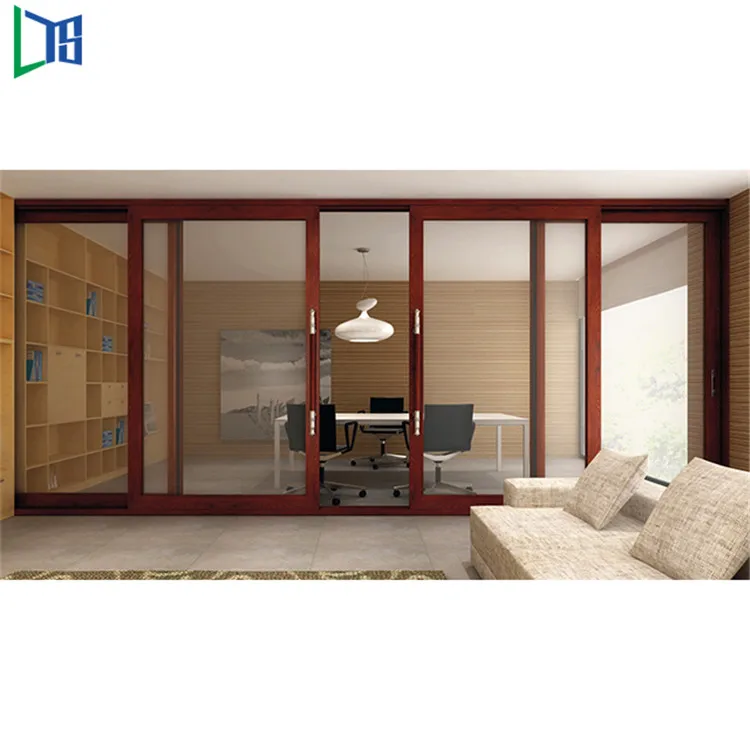 Soundproof aluminum sliding glass door system design for balcony factory price aluminum sliding double glazed doors