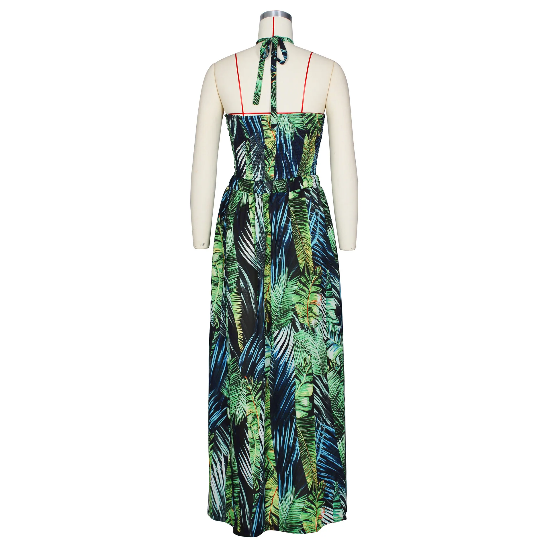 Womens Dresses 2021 new long skirt with neck, digital printing, fashion and swing dressCasual Dresses