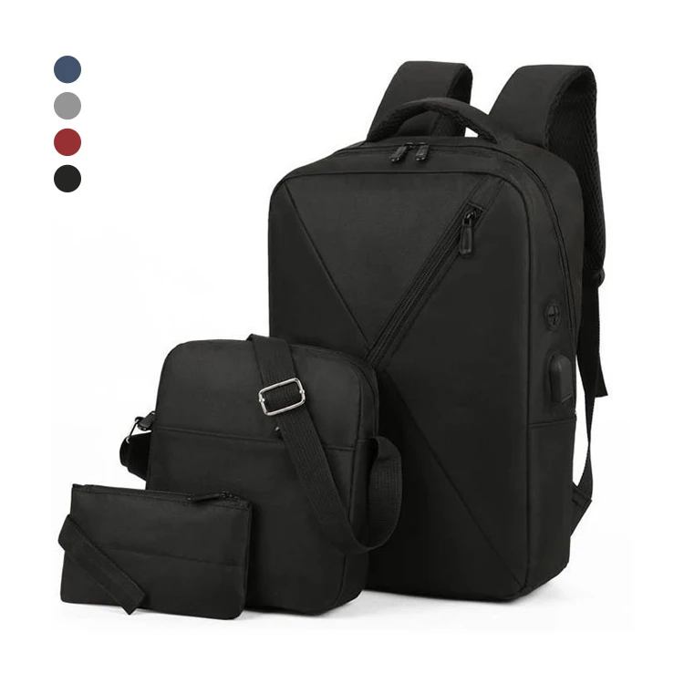3pcs New Design Fashion Multifunctional Usb Charging School Backpack Set 3 In1 Book Bags for High School