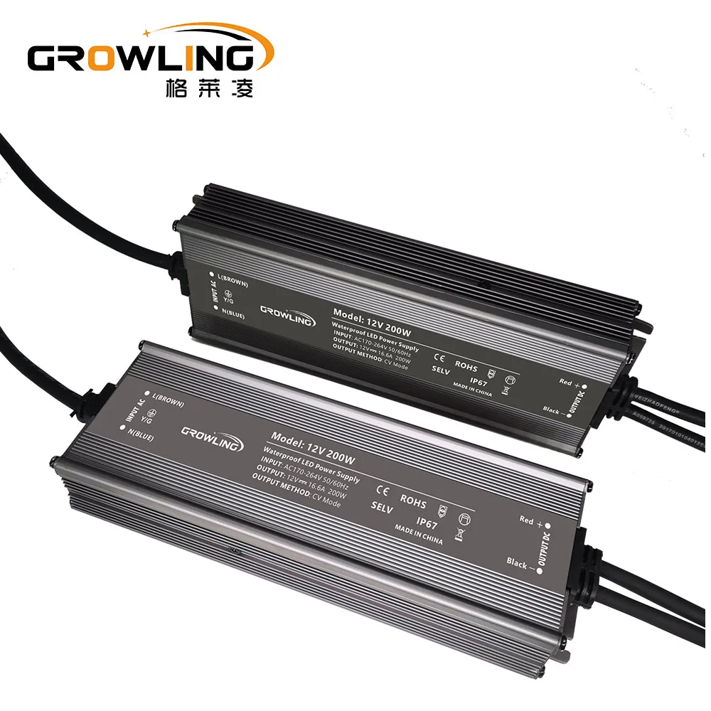 Outdoor Waterproof IP68 12V 400W LED Power Supply Transformer 110V 220V Constant Voltage LED Driver for neon light