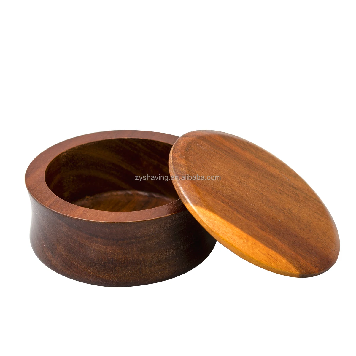 ZY Wooden Shaving Bowl with Lid Shaving Soap Bowl for Men Easy to Lather Shave Soap Cup