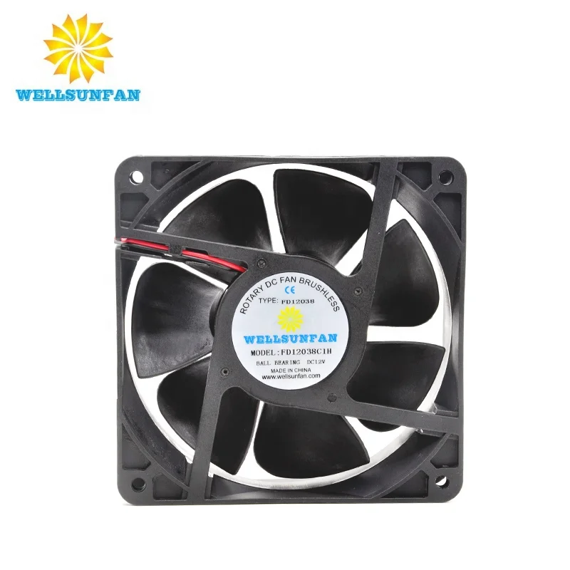 WELLSUNFAN lil heatstick Шэньчжэнь Заводская поставка высокое качество 120x120x38 постоянный ток 12 В 6000 об/мин 4-контактный Вентилятор охлаждения PWM