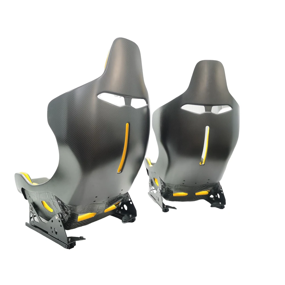 Senna Style Car Seat Covers Full Set Luxury Real Carbon Fiber Seat Car Accessories for Mclaren Sports Seats