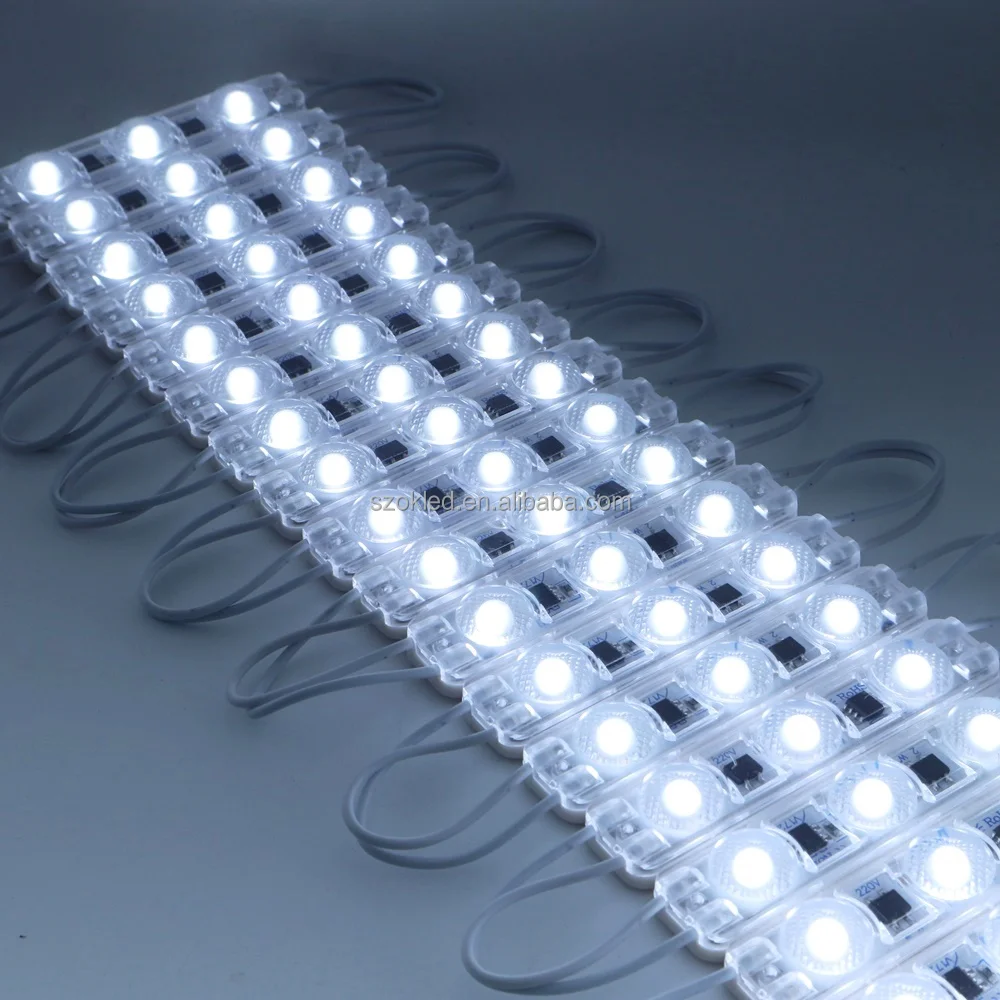 New IP65 Ultrasonic cold white 7516 driverless direct 110V AC SMD3030 modulo Advertising sign 2w injection SMD led modules 220V