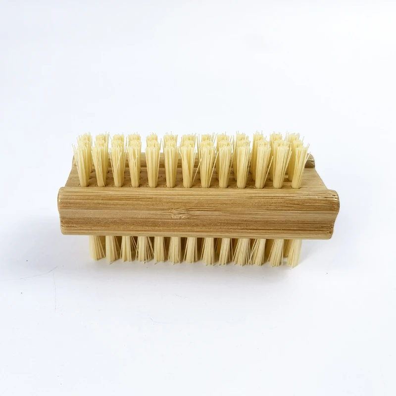 Распродажа, Бамбуковая Двухсторонняя щетка для чистки ногтей из ПЭТ
