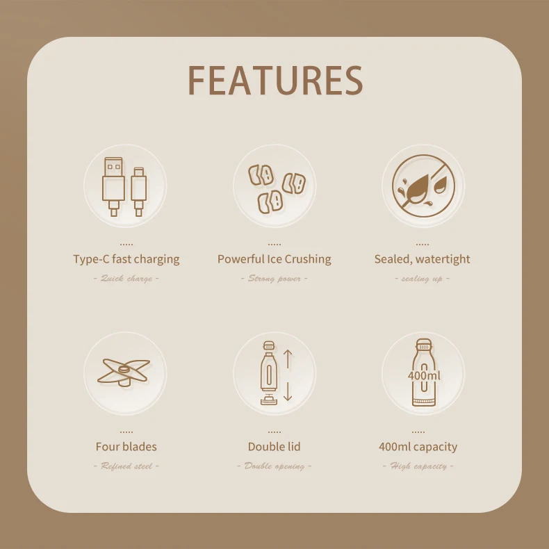 2024 Personal Mini Fresh Juice Juicer Mixeur Fruit Mixer Bottle Liquidificador Licuadora Portatil Smoothie Portable Blenders