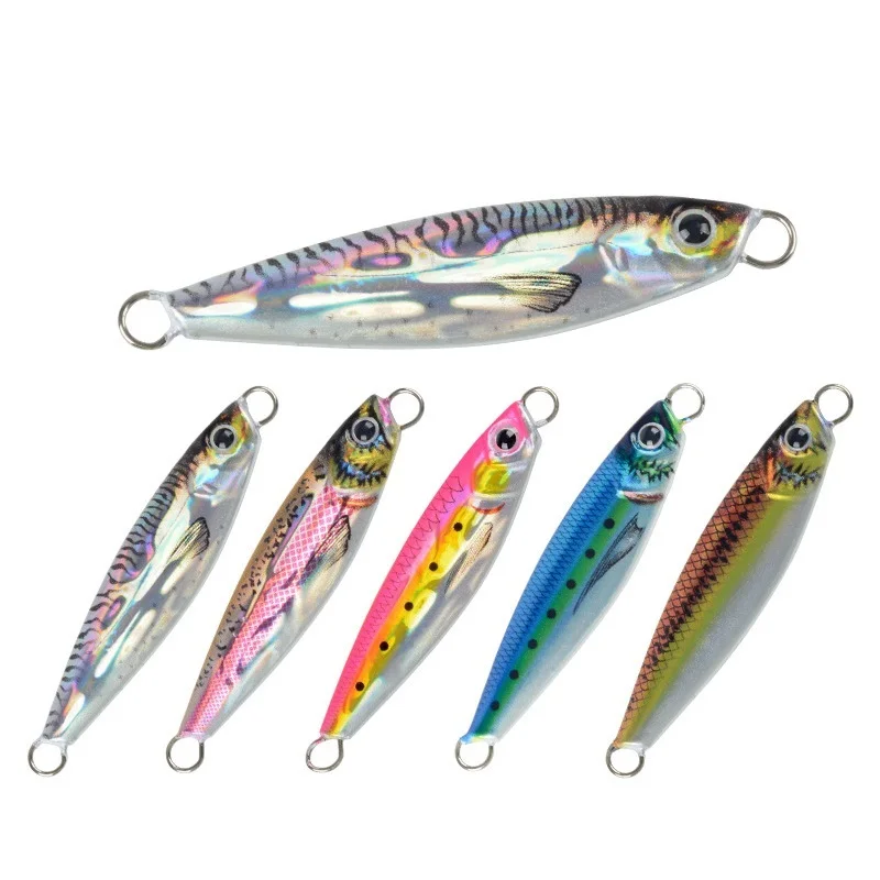 3D Simulation Printing Metal Jigging Lure 7g 10g 15g 20g 25g 30g 40g 60g 80g Sea Fishing Jigs Saltwater Jig