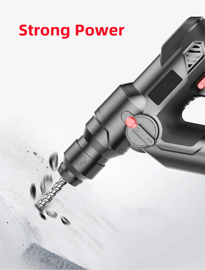 12V  Electric Power Drill Machine Rotary Drilling Machines Cordless Impact Rotary Hammer Drill