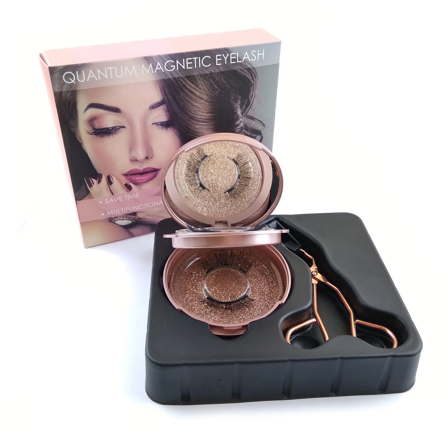 
2021 New Arrival Customize 8D Quantum magnet False Lashes Partner Set Glue Free Magnetic Eyelashes 