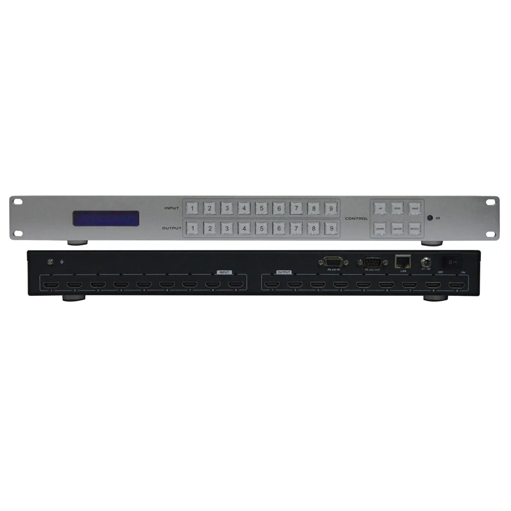 9x9 Video wall matrix 4K input and 4K output processor