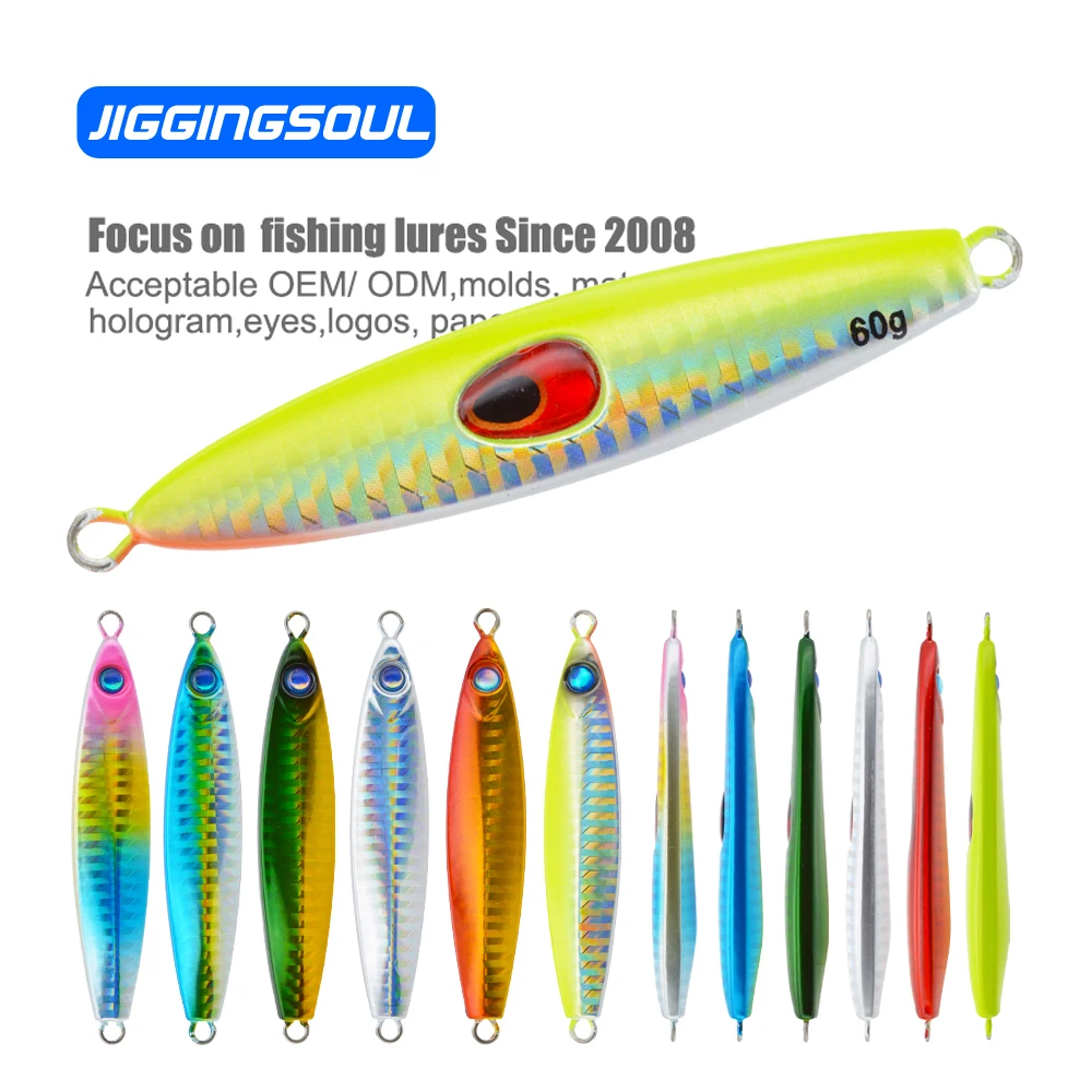 JIGGINGSOUL-RTS-191-28g 45g 60g 80g fishing lures saltwater Sea Fishing jig accessories Artificial Metal casting bait Jig Pitch