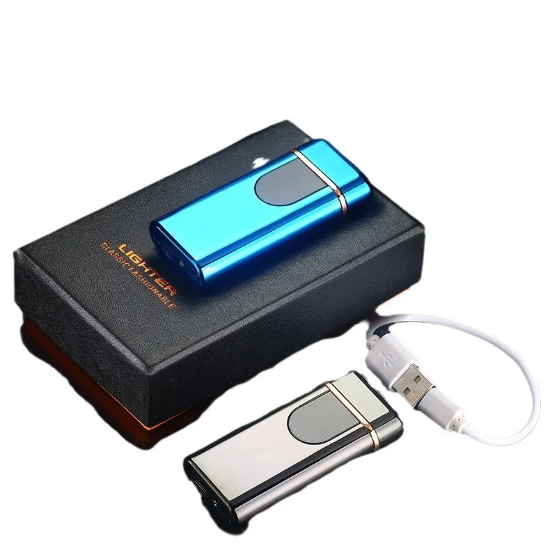 USB-дисплей с сенсорным аккумулятором металлическая ветрозащитная электронная сигарета для курения