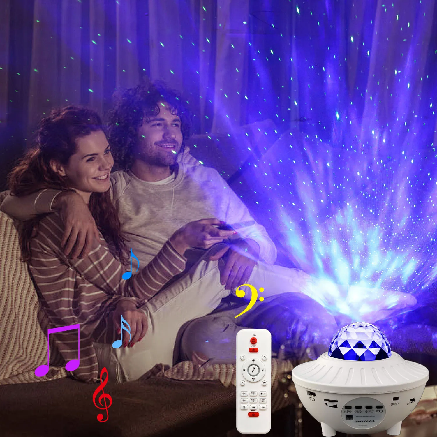 USB Sky Star Led Night Light Projector Remote Control Twinkling Laser Galaxy