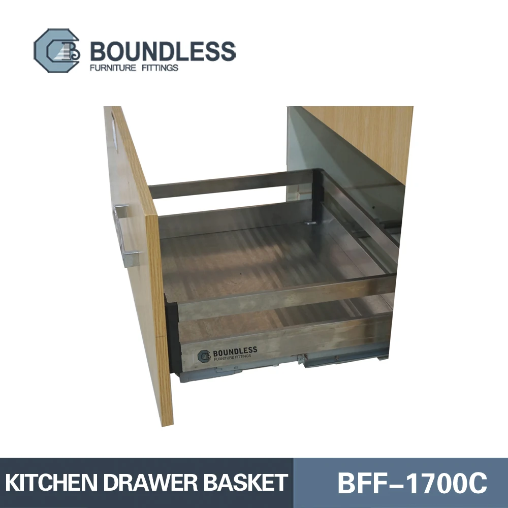 Kitchen cabinet Stainless Steel Pull-out basket Storage basket Organizer Kitchen fittings