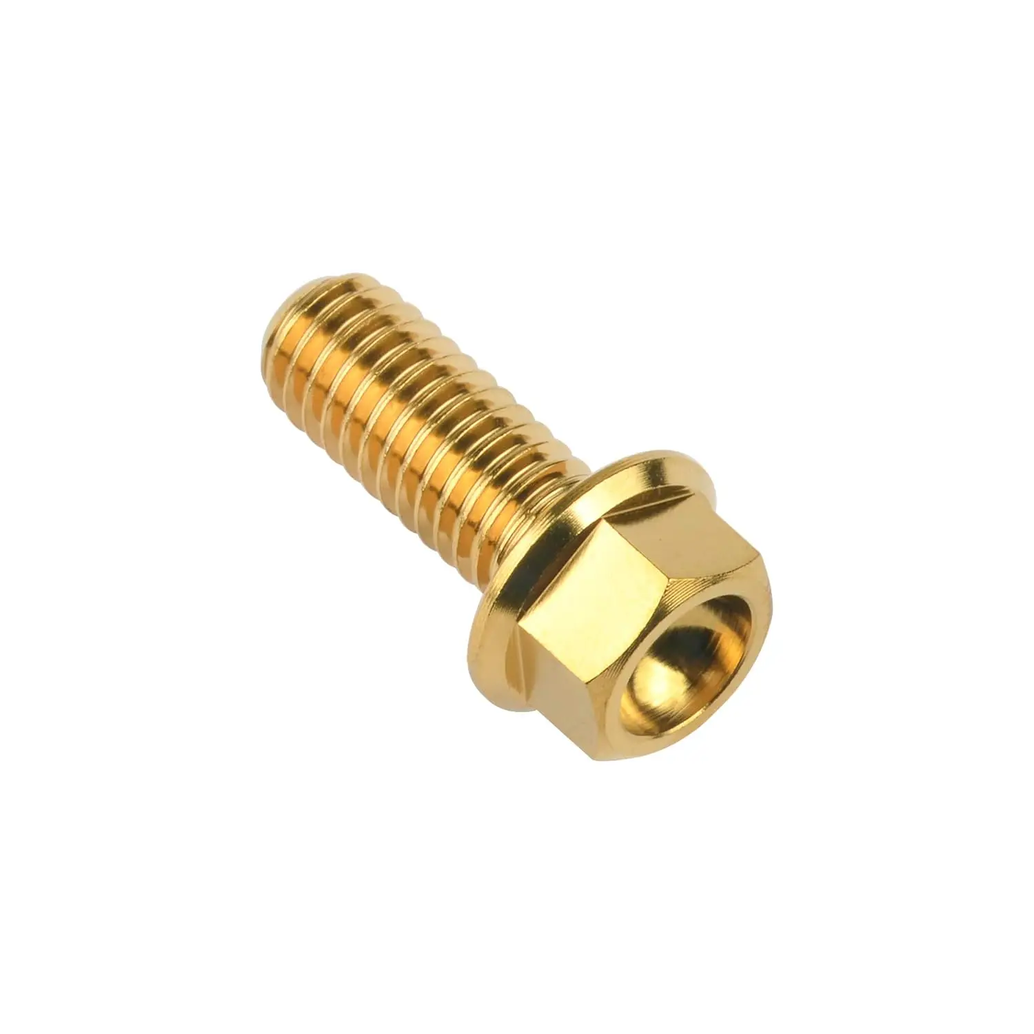 Factory Wholesale Bolts 1/4 M8 Flange Hex Gold Anodized Socket Head Bolt Titanium for motorcycle