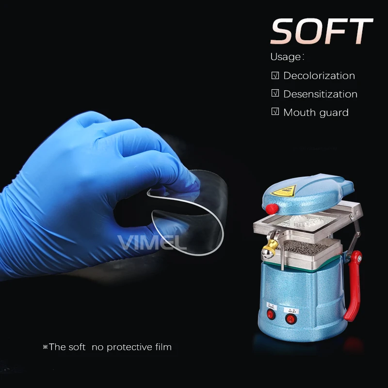 Dental forming sheet Lab Soft and Hard Splint Thermoforming Retainer Clear Sheet