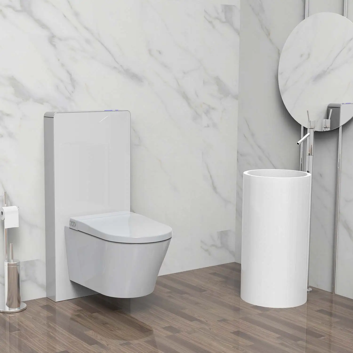 Настенный автоматический датчик смыва света Интеллектуальный умный туалет