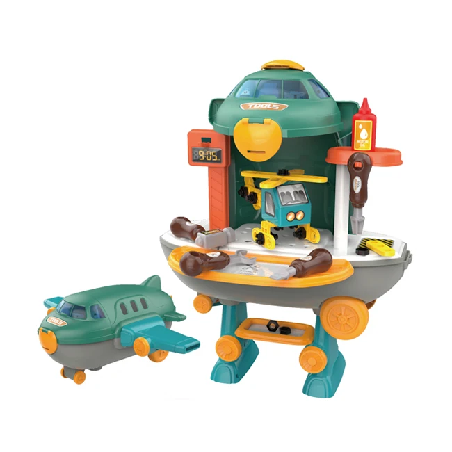 2 in 1 diy airplane repair tool set toys tool toy workbench educational toys for children