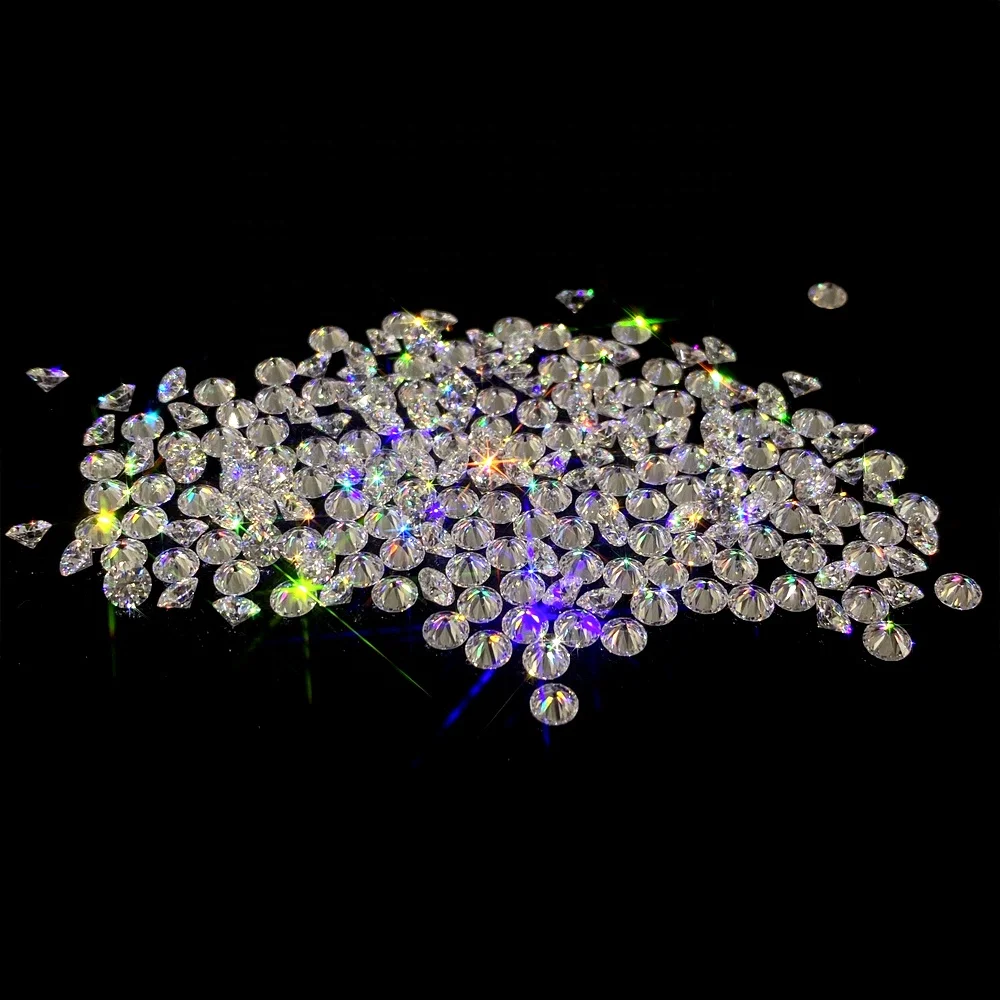 Fine jewelry ready to ship round 0.8-2.9mm vvs diamond loose moissanite stones for jewelry watch