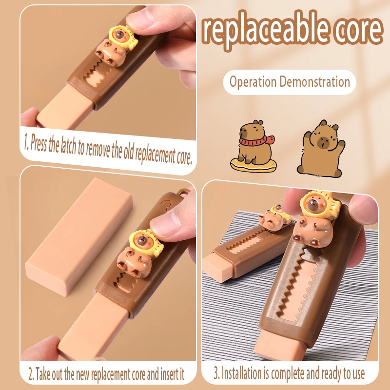 Cute Elementary School Stationery with Less Crumbs for Students sanrio items Retractable Push-Pull Eraser