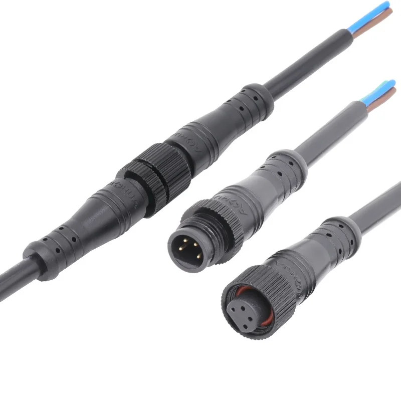 AOHUA M8 ПВХ кабель 4 ядра 22/24AWG кабель индивидуальная длина 4-контактный штекер ПВХ разъем датчика