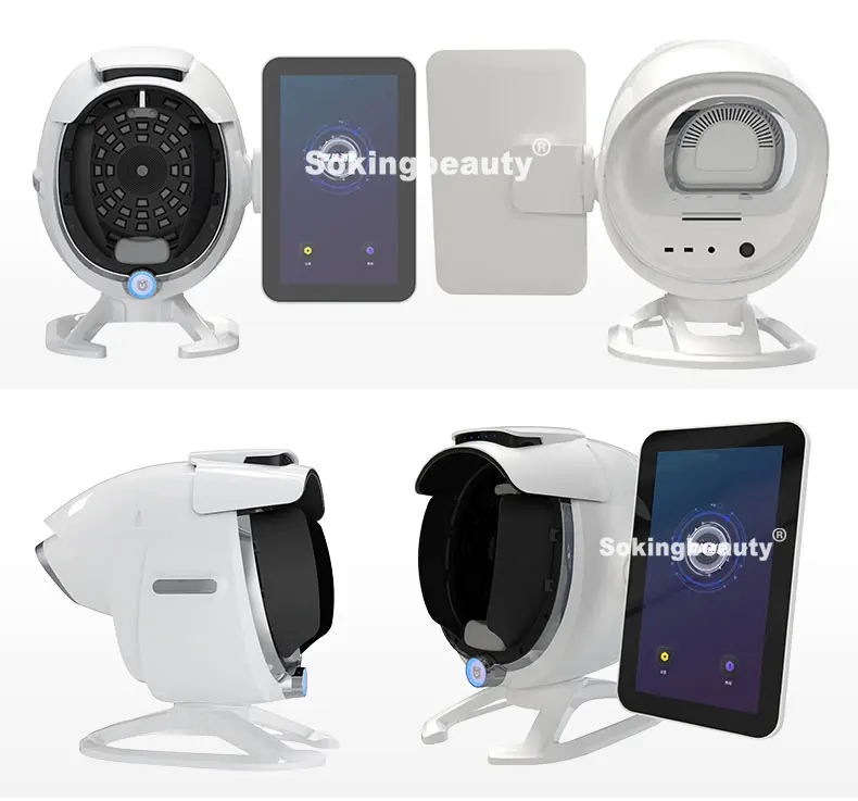 portable 3d AI face skin Diagnostics analyzer facial Tester scanner magic face mirror device skin analysis machine skin analyzer