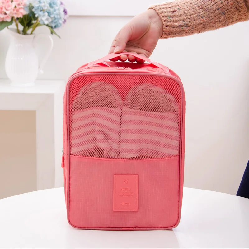 Travel shoes storage bag nylon waterproof storage shoe box outdoor portable shoe storage bag