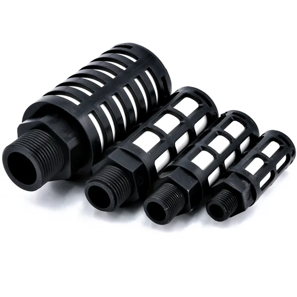 Air Silencer Plastic Exhaust Muffler Pneumatic 1/8 1/4 3/8 1/2 Male Thread Absorb Noise Filter Slip Lock For Misting Pump