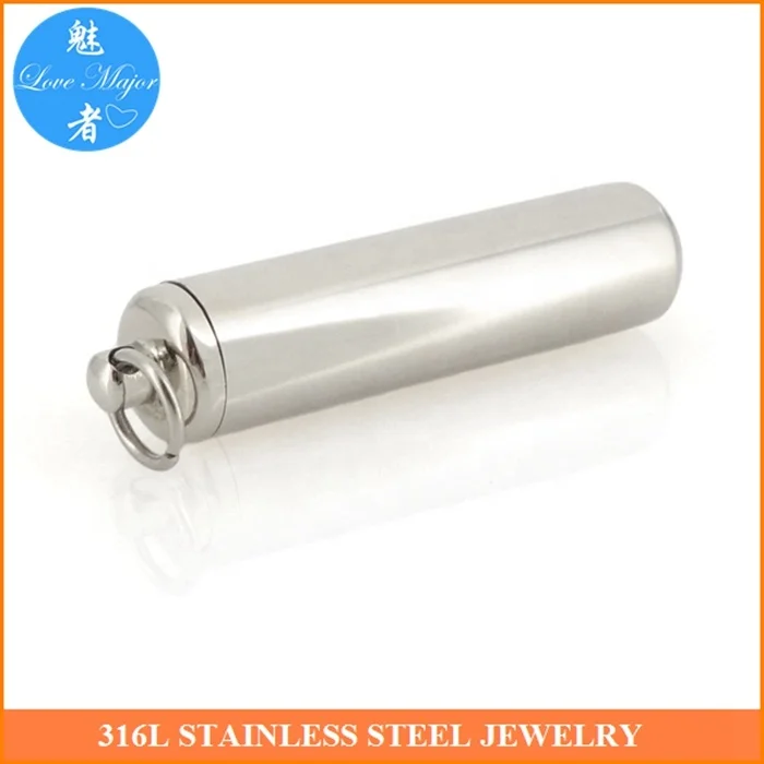 Jewelers Stainless Steel Cone Shaped Ash Memorial Keepsake Holder Pendant