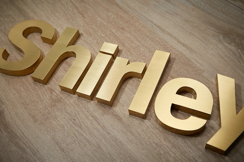 Customized gold stainless steel metal small letters