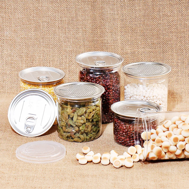 Pet Container With Screw Top Lid 2oz 3oz 4oz 5oz 6oz 8oz 16oz Plastic Jars for Butter Honey Jams Provide Samples