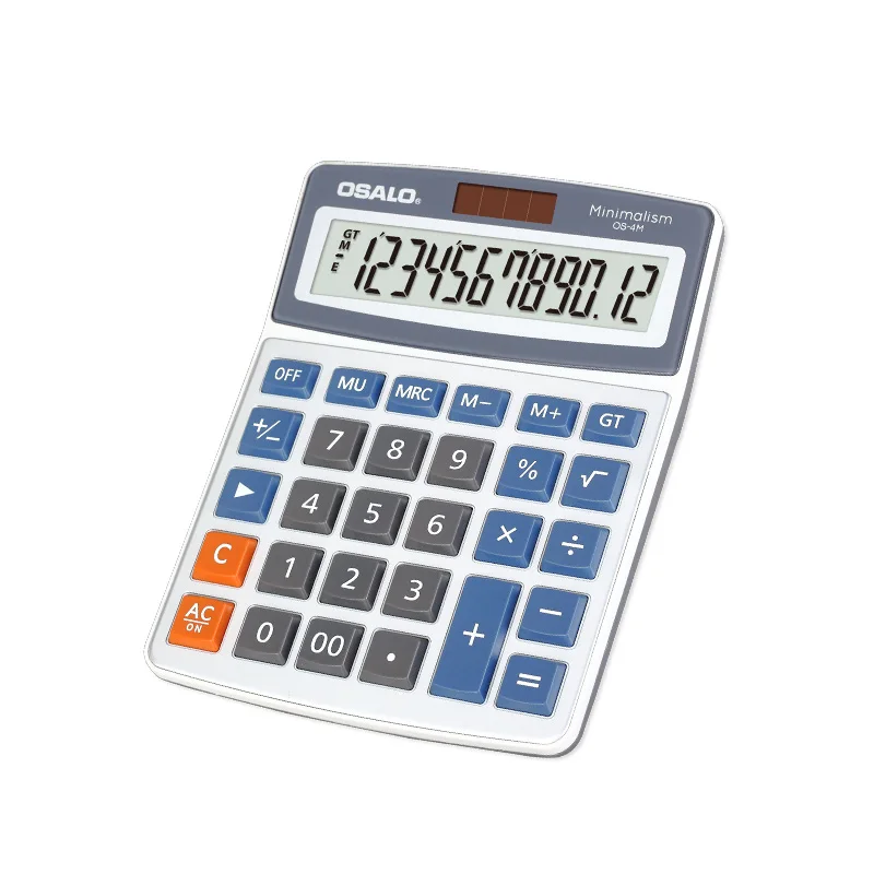 OSALO 12 цифр электронный калькулятор большой дисплей калькуляторы новая модель настольного калькулятора смарт-офисные принадлежности