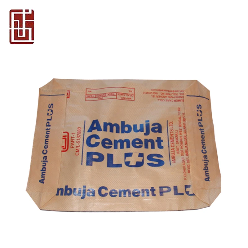 Stand up block bottom chemical valve bag 25kg lafarge cement packing