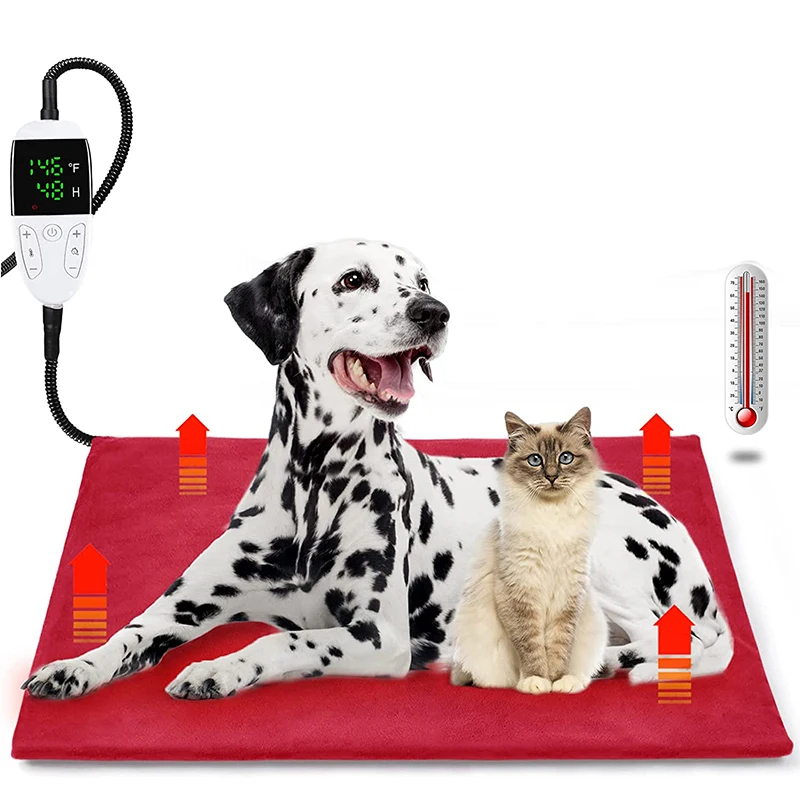 Auto Power Off Waterproof Heated Cat Cushions Adjustable Temperature Dog Pet Heating Pad